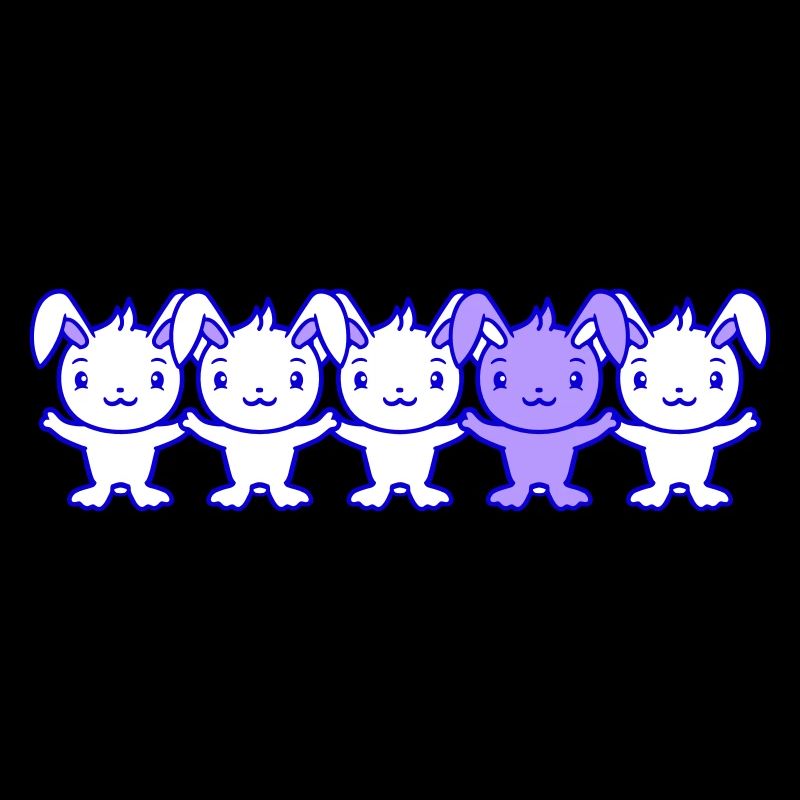 5 Hasen Freunde Unterschied Be Different Anders