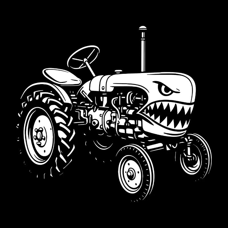 Haifisch-Traktor Attacke