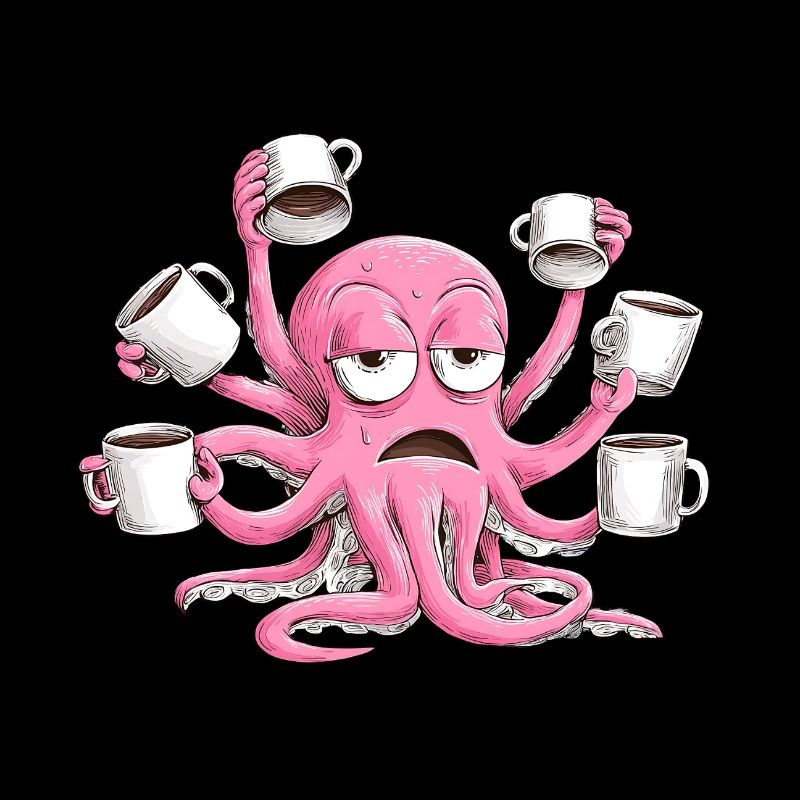 Plaisir du café aux calmars moisi