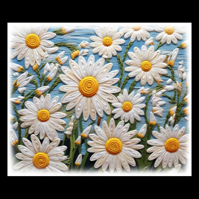 Daisy Garden Hobby Embroidery Design