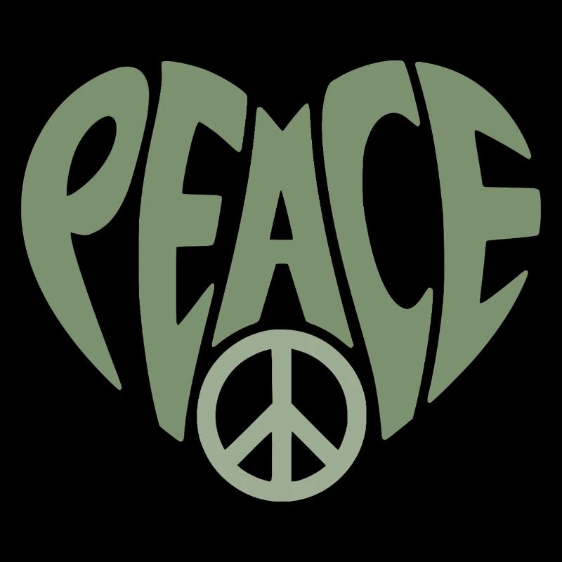 Friedens Herz mit Peace Typo