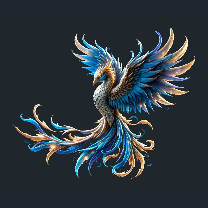 Fire Blue Phoenix