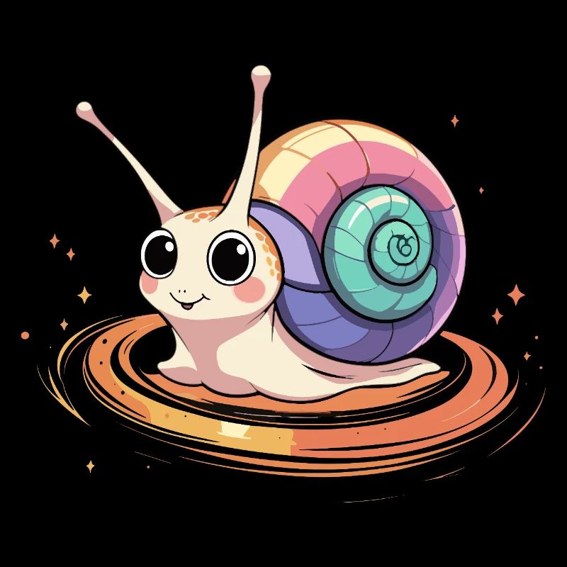 Escargot arc-en-ciel dans le sort Tourbillon