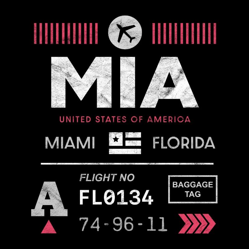 Étiquette de l’aéroport de Miami