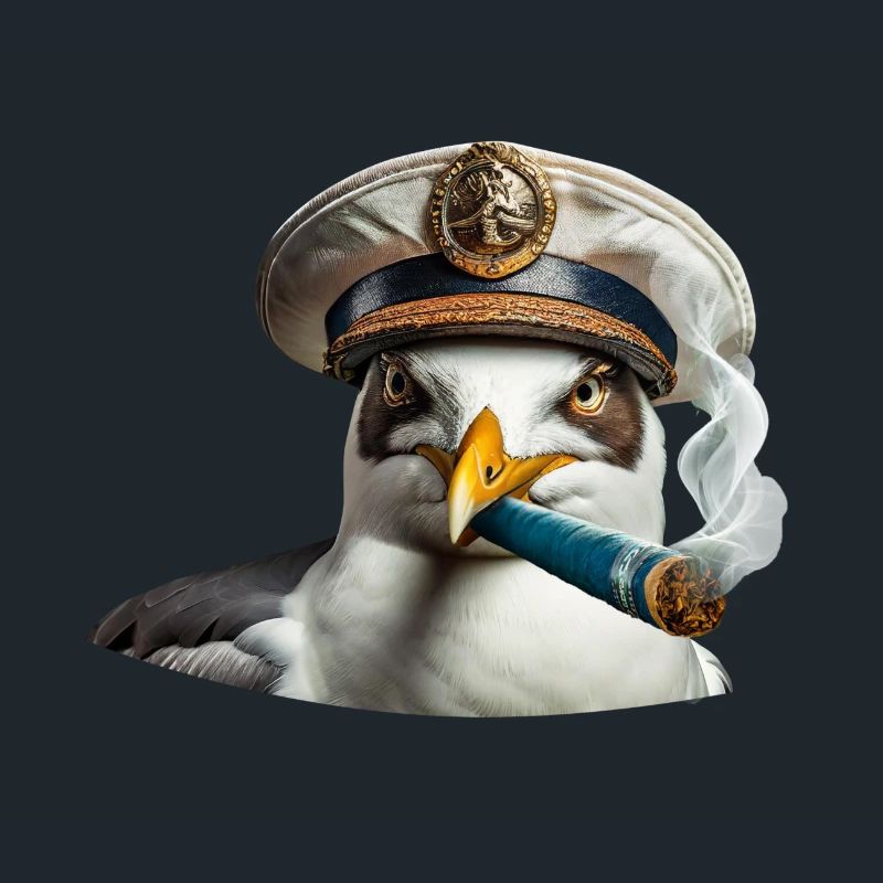 Captain Möwe mit Zigarre