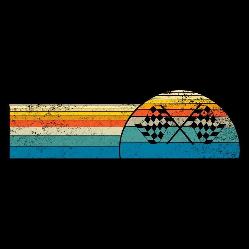 Drapeau de course Drapeau symbole icône Voitures Illustration