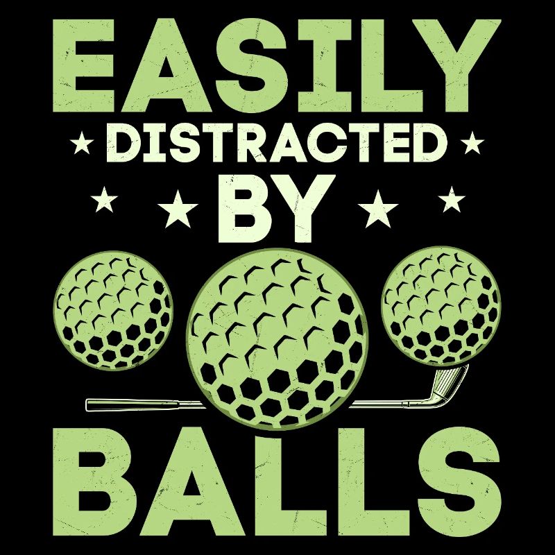 Facilement distrait par les balles Golfer Golf