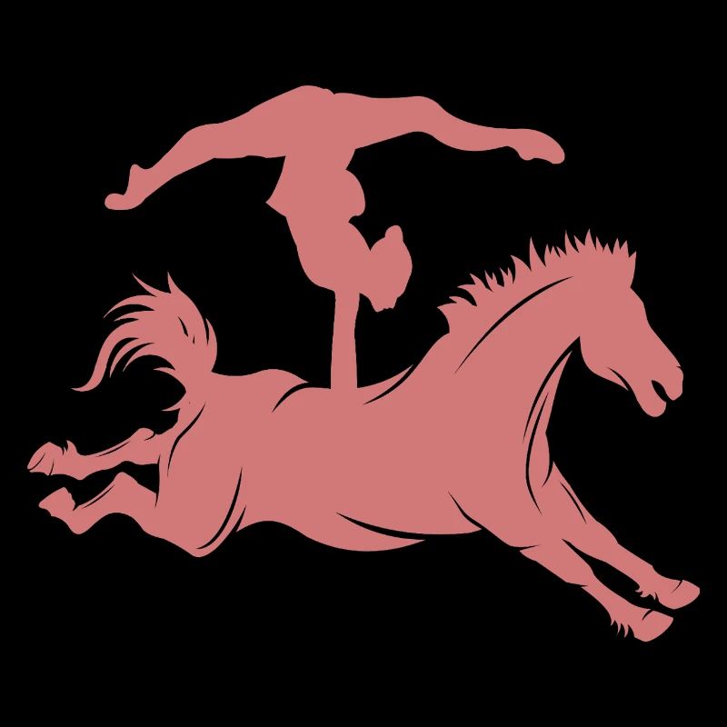 Minimalistische Pferd Reiten Silhouette Voltigiere