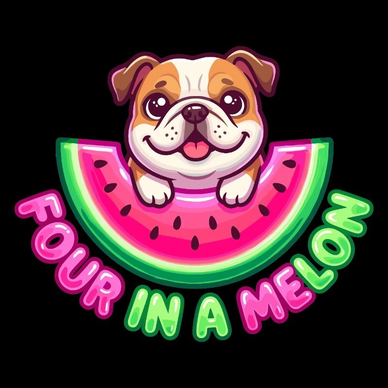 Quatre dans un bouledogue melon