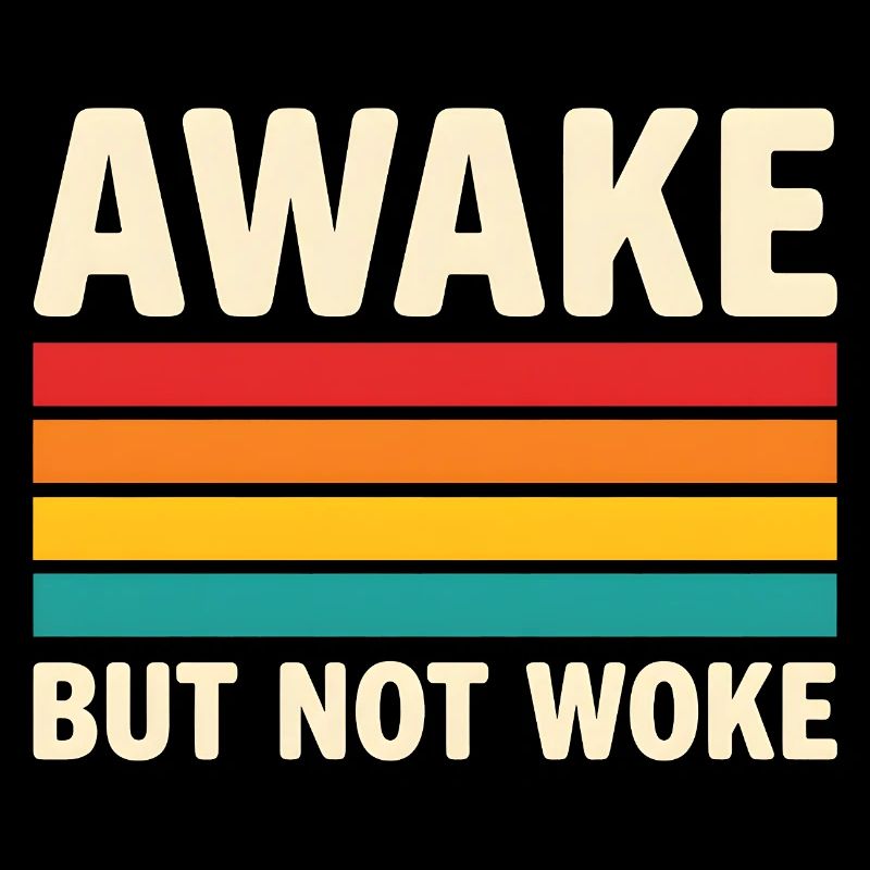 Awake, aber nicht woke Retro-Sonnenuntergangsdesign