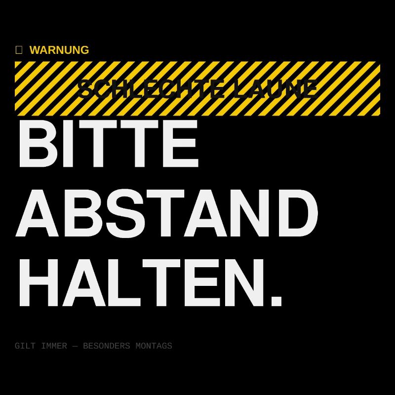 BITTE ABSTAND HALTEN Warnhinweis