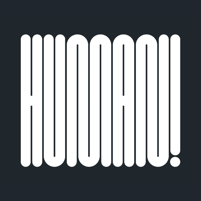 HUMAN! Bold Geometric Typography Statement