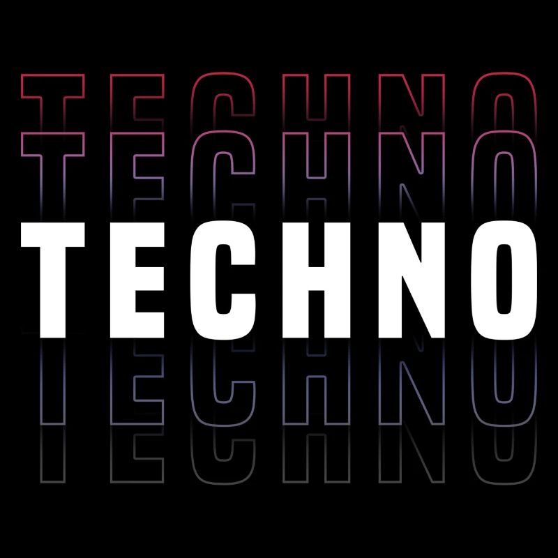 Futuristisches Techno-Design mit Neonfarben