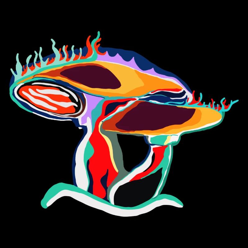 Bunter Pilz Farbenmix Kunst