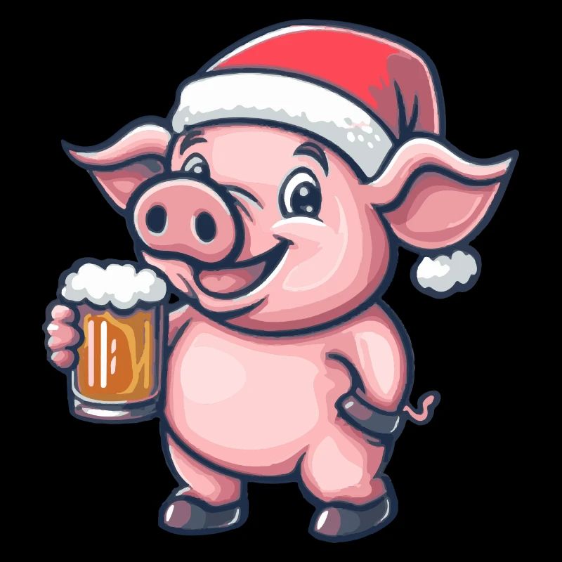 Bière de Noël au cochon