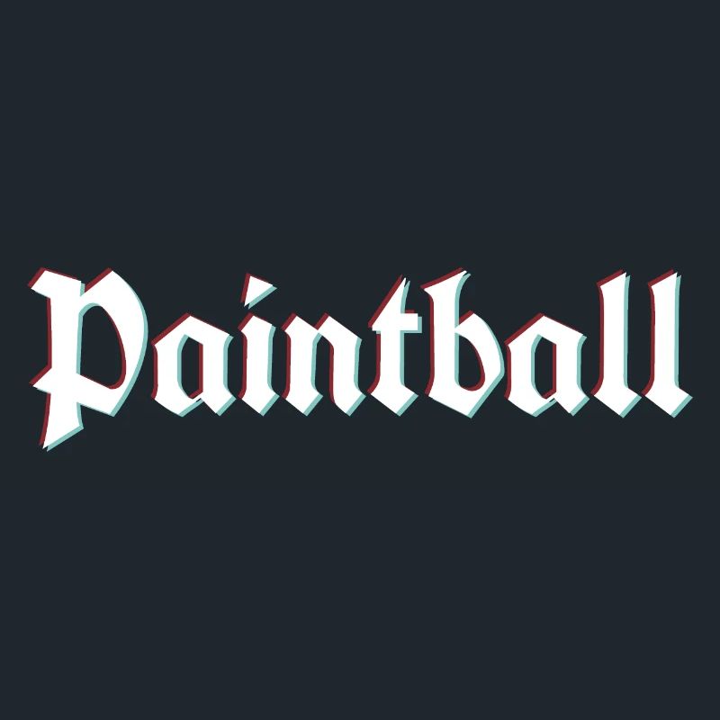 Rustic paintball logo with 3d distortion effect