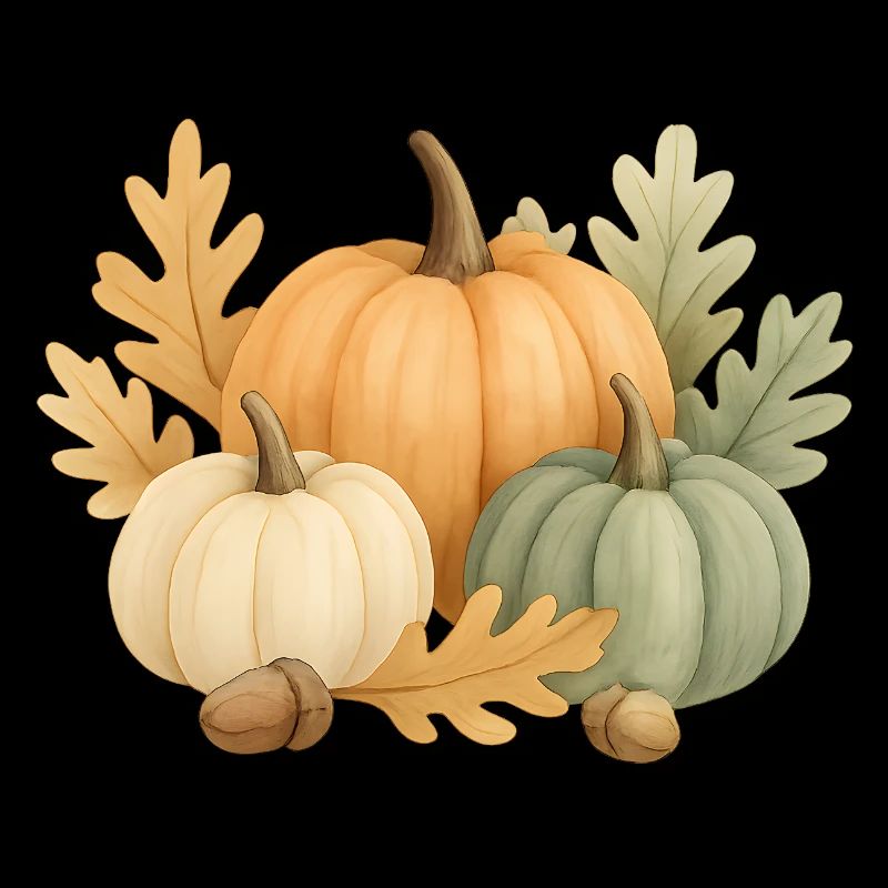 Pumpkins, oak leaves &amp; acorns