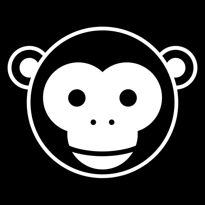 Tête de singe - Dessin animé mignon au visage de singe