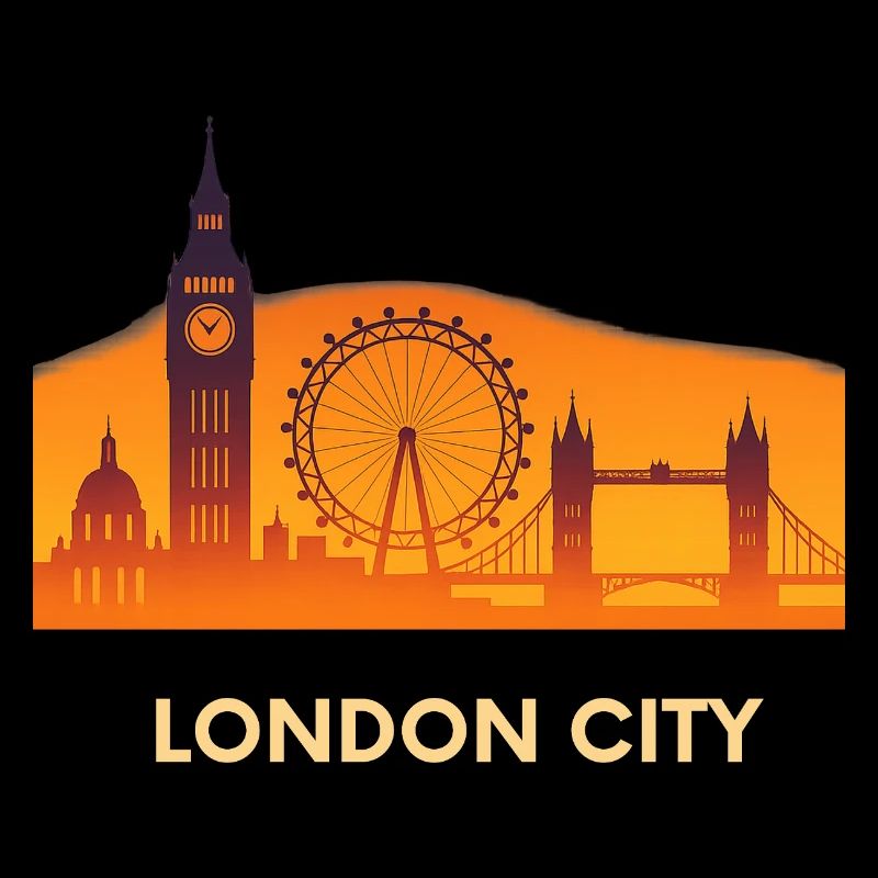 Silhouette de la ville de Londres