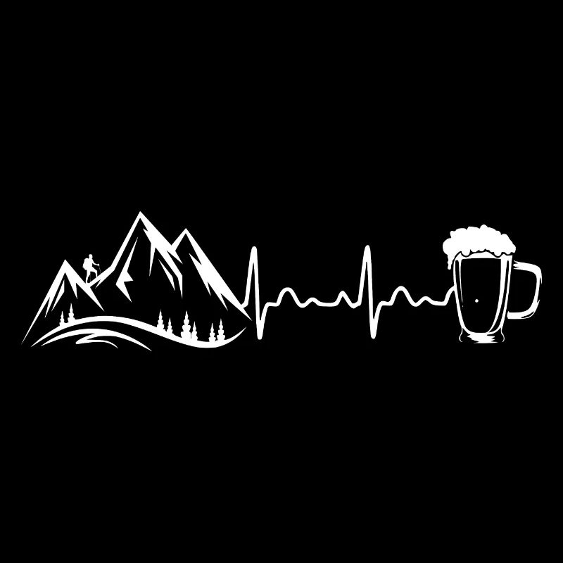 Berge und Bier Herzschlag Liebe