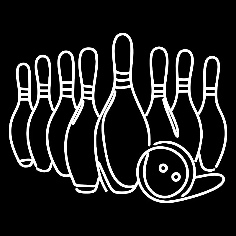 Bowling Pin Ball Drawing