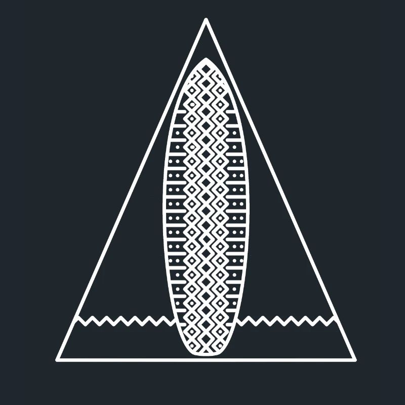 Surf Triangle (monochrome blanc)