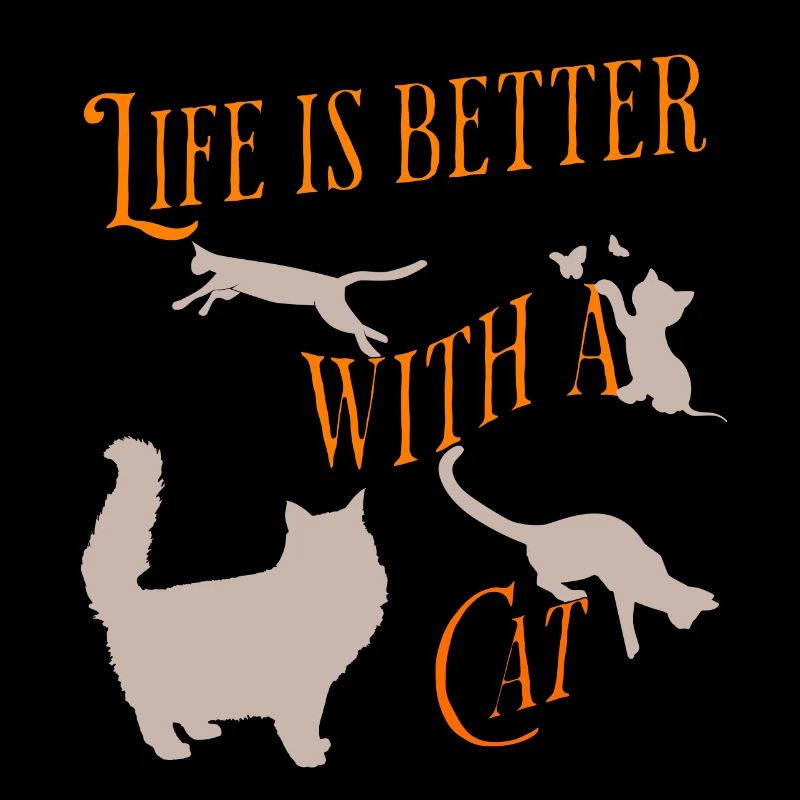 La vie est meilleure avec un chat