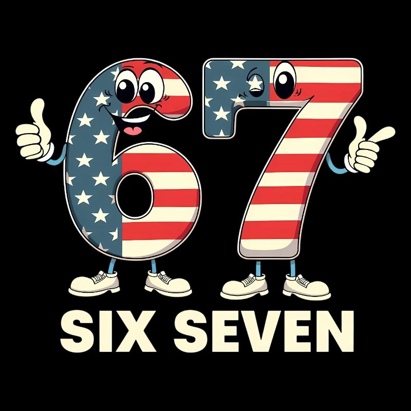 US Flag 67 Memes Six Seven
