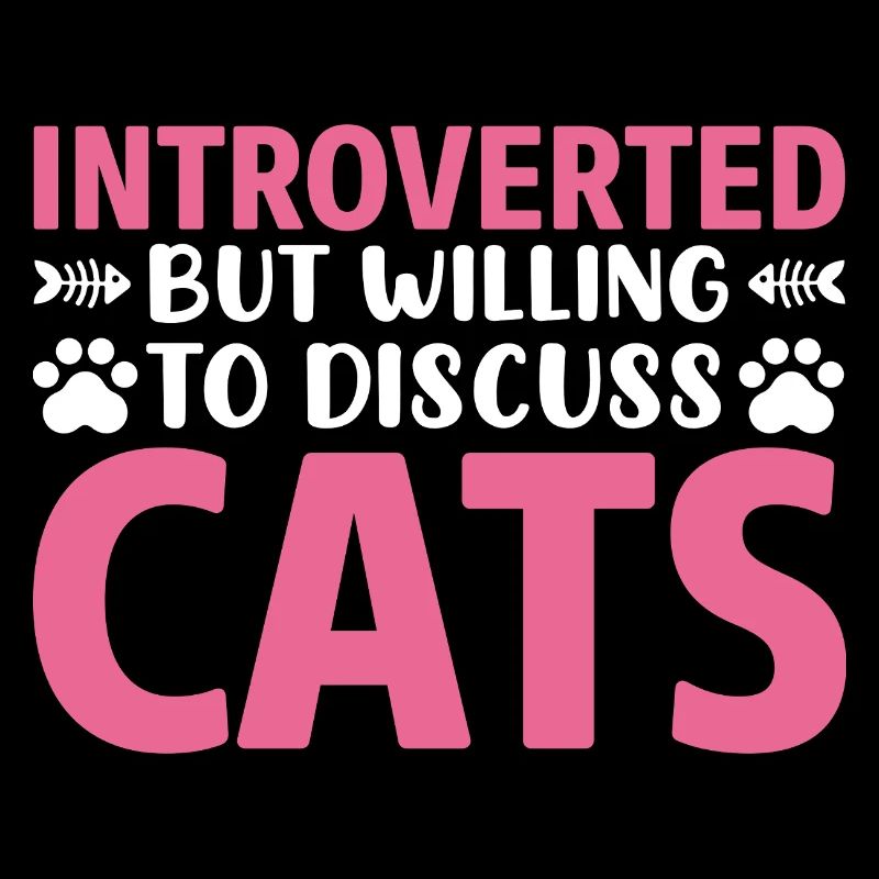 Discussion introvertie avec un chat