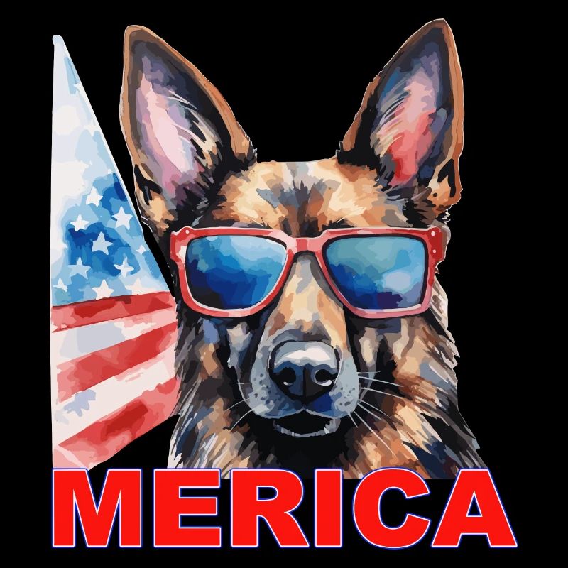 Unabhängigkeitstag 4. Juli Schäferhund Amerika