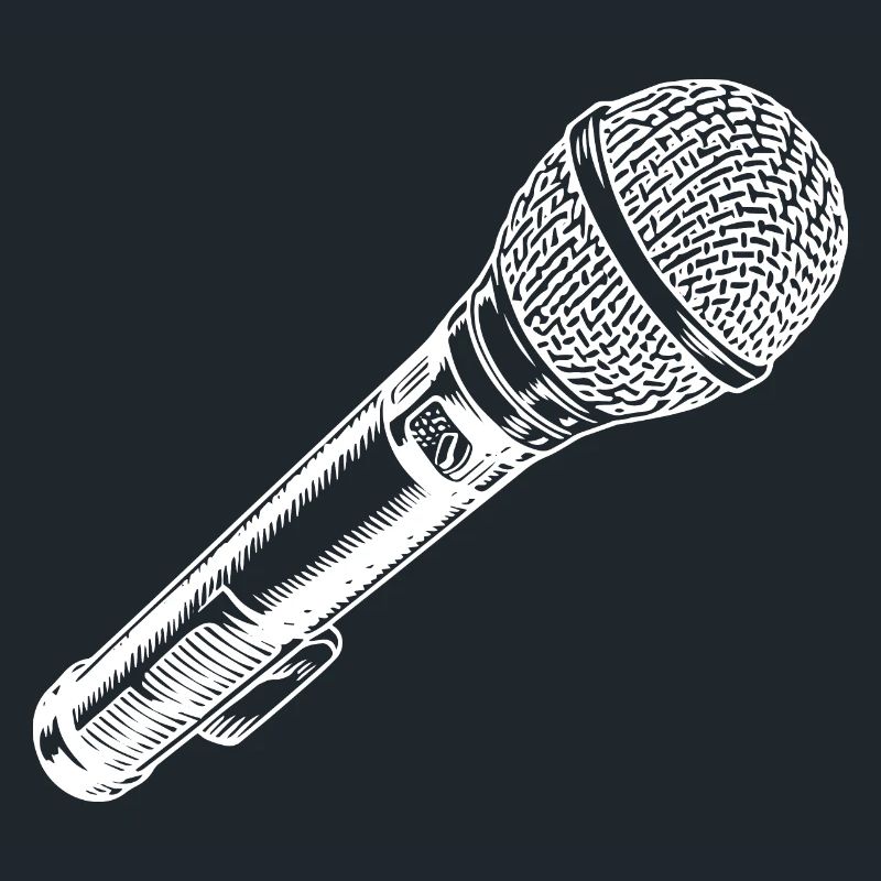 Microphone Hand Drawn