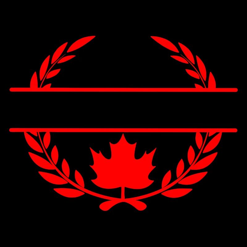 Kanada-Ahornblatt-Lorbeerkranz-Logo