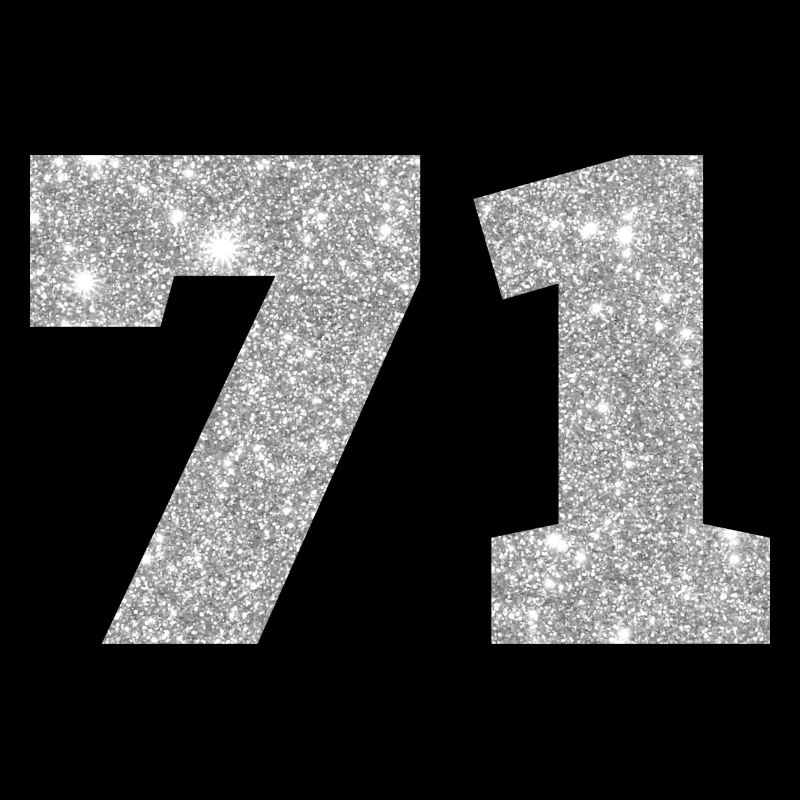 71 paillettes argenté - 71 anniversaire