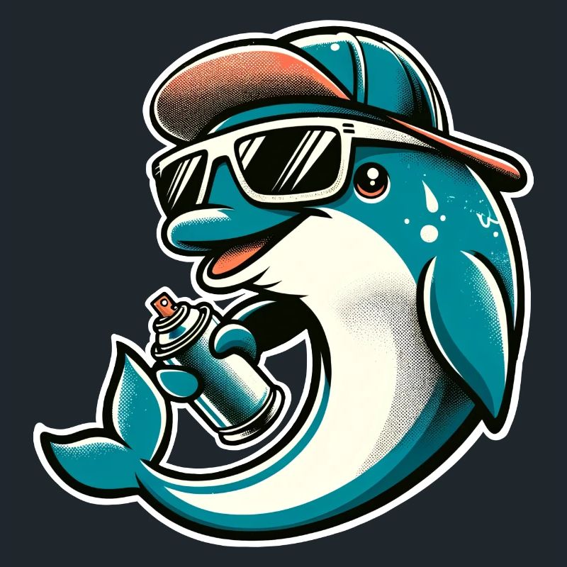 Delfin Graffiti Sprüher Sprühdose