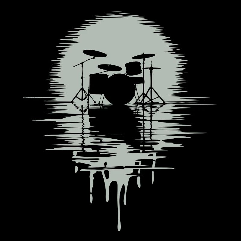 Batterie Silhouette Drum avec réflexion