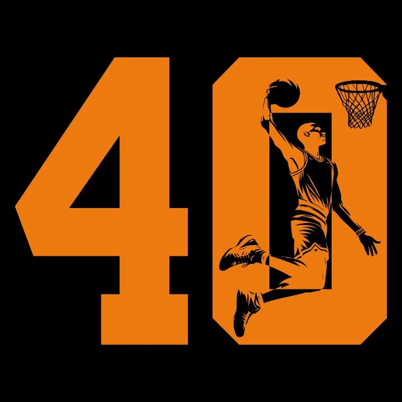 NUMMER 40 BASKETBALL 40. GEBURTSTAG