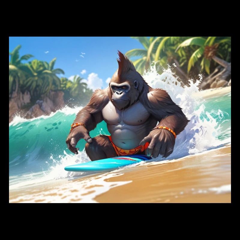 Gorilla surfur tropical