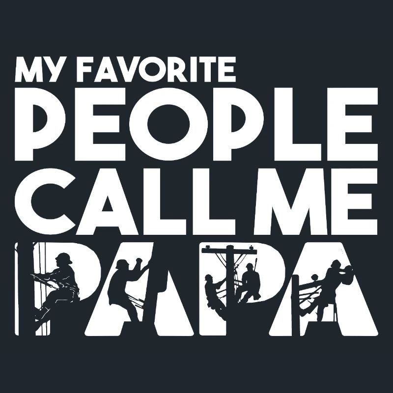 Line Worker Papa Electrical Lineman Father Day 