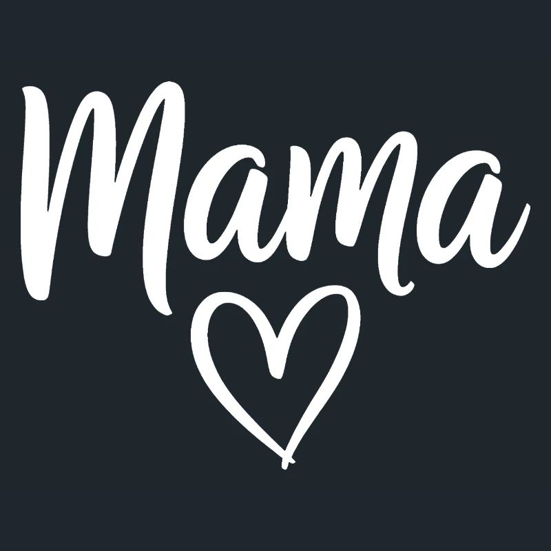 Mama Heart Script Logo