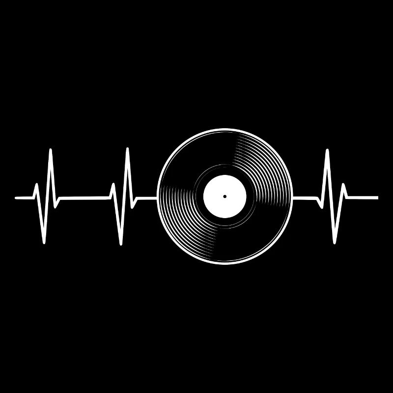 Vinyl Herz Puls EKG
