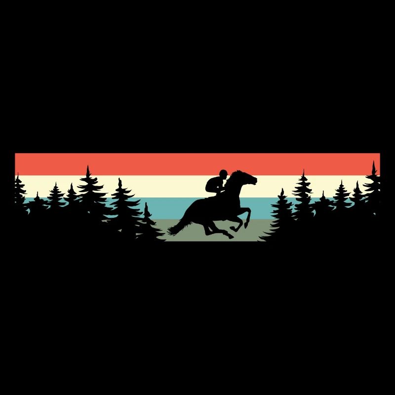 Reiter Reiten Pferd Retro