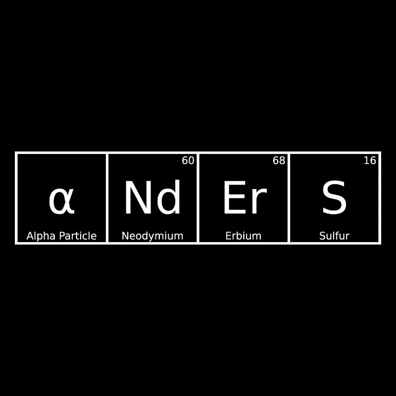 Nom différent Prénom Chimie Tableau périodique Éléments