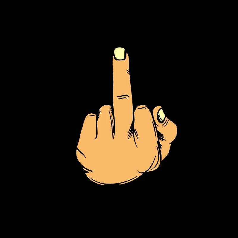 Splatter middle finger