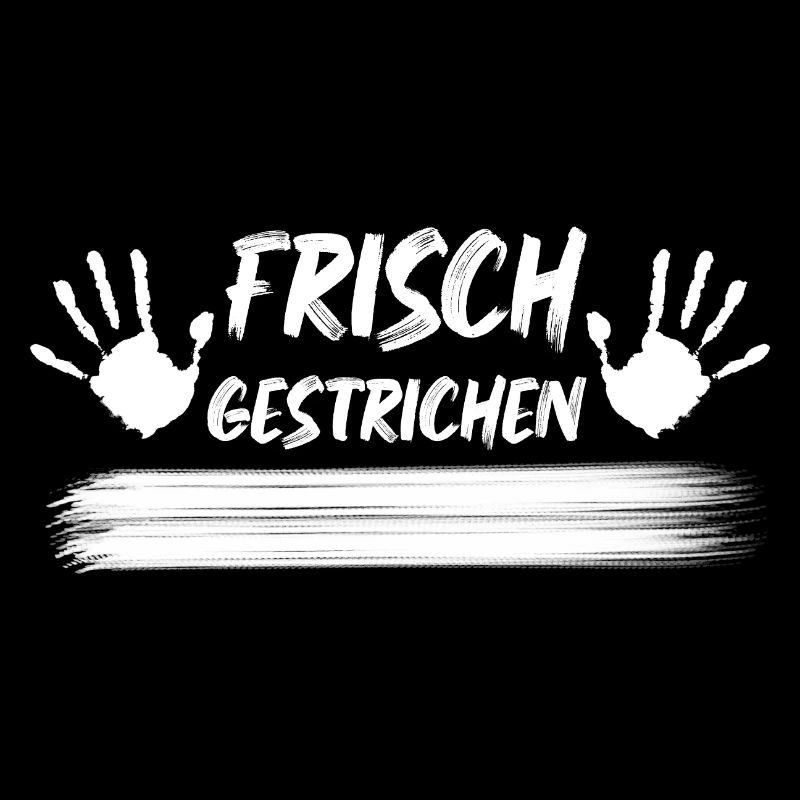 Vorsicht frisch gestrichen mit weiße Farbe