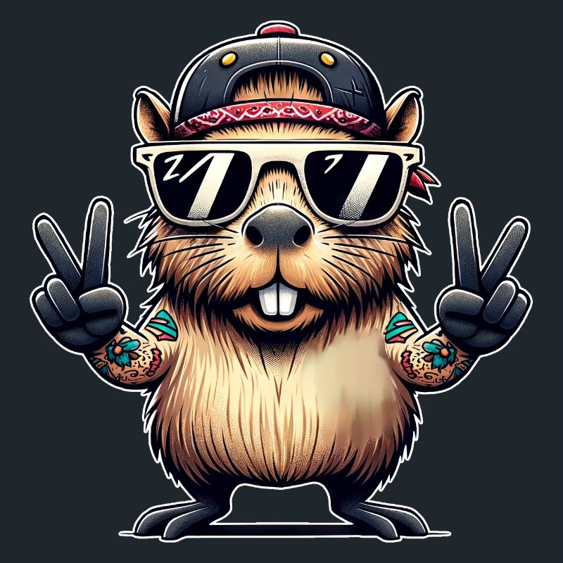 Capybara Peacezeichen