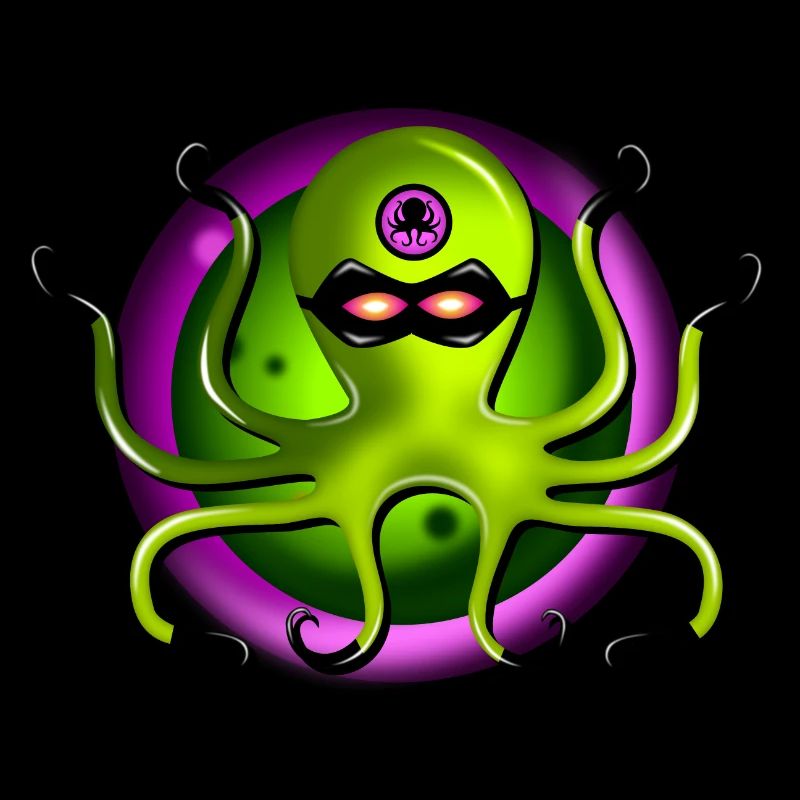 Grüner Oktopus