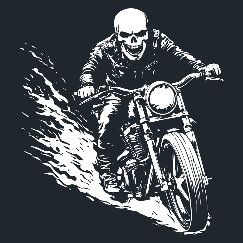 Biker Skull Motorcycle Gift