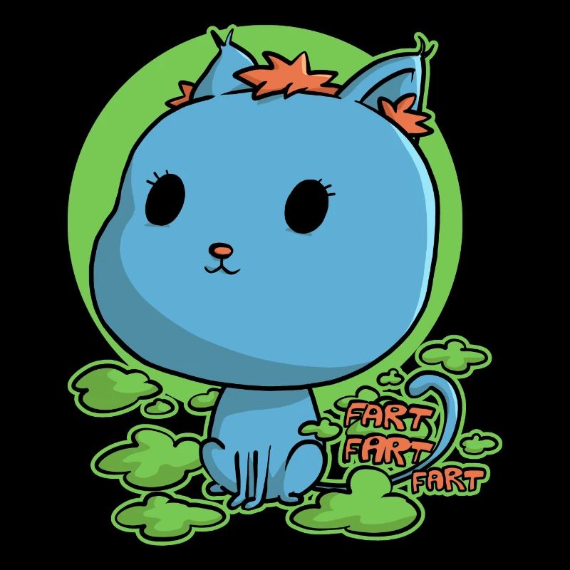 Chaton kawaii, mais qui pète