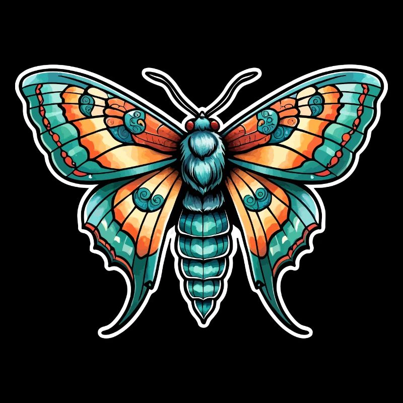 Papillon de nuit Néo Traditionnel