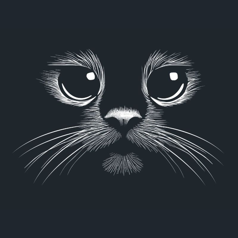 Visage de chat mignon : Charmant et élégant